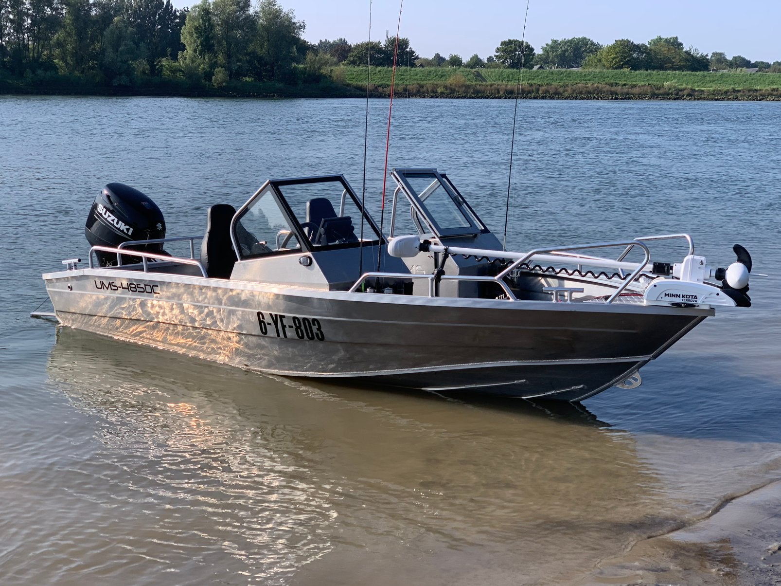 UMS DC aluminium visboot, Watersport en Boten, Ophalen of Verzenden, Zo goed als nieuw, 2 m, 60 pk