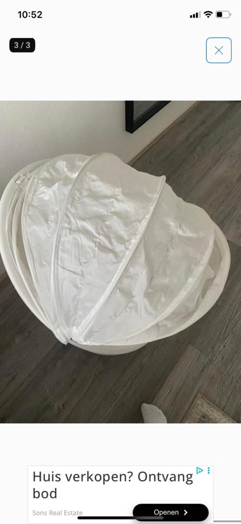 Ikea draaistoel, Eenpersoons, Wit, Ophalen of Verzenden, Zo goed als nieuw