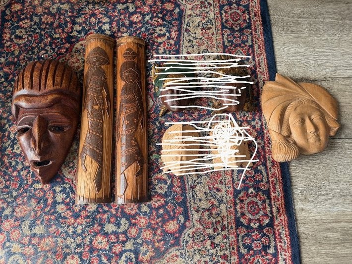 Oud Indonesisch Houtsnijwerk, Antiek en Kunst, Kunst | Beelden en Houtsnijwerken, Overige onderwerpen, Houtsnijwerk, Ophalen of Verzenden