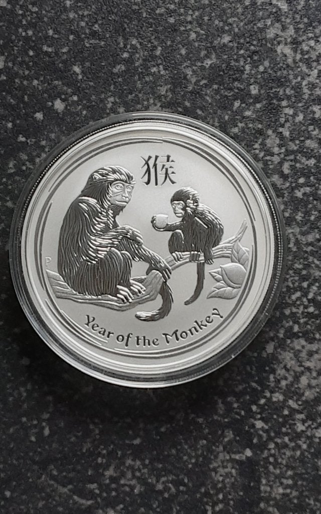 Zilveren Lunar II (5 oz), Ophalen of Verzenden, Zilver