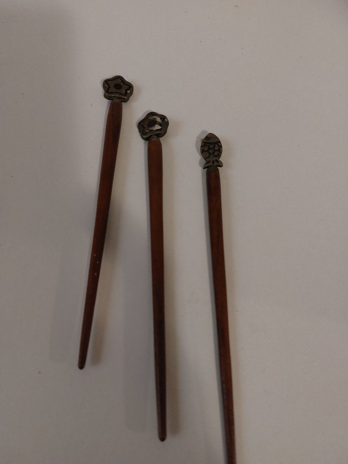 Oude houten haarpennen - 15 cm, Sieraden, Tassen en Uiterlijk, Ophalen of Verzenden, Overige materialen