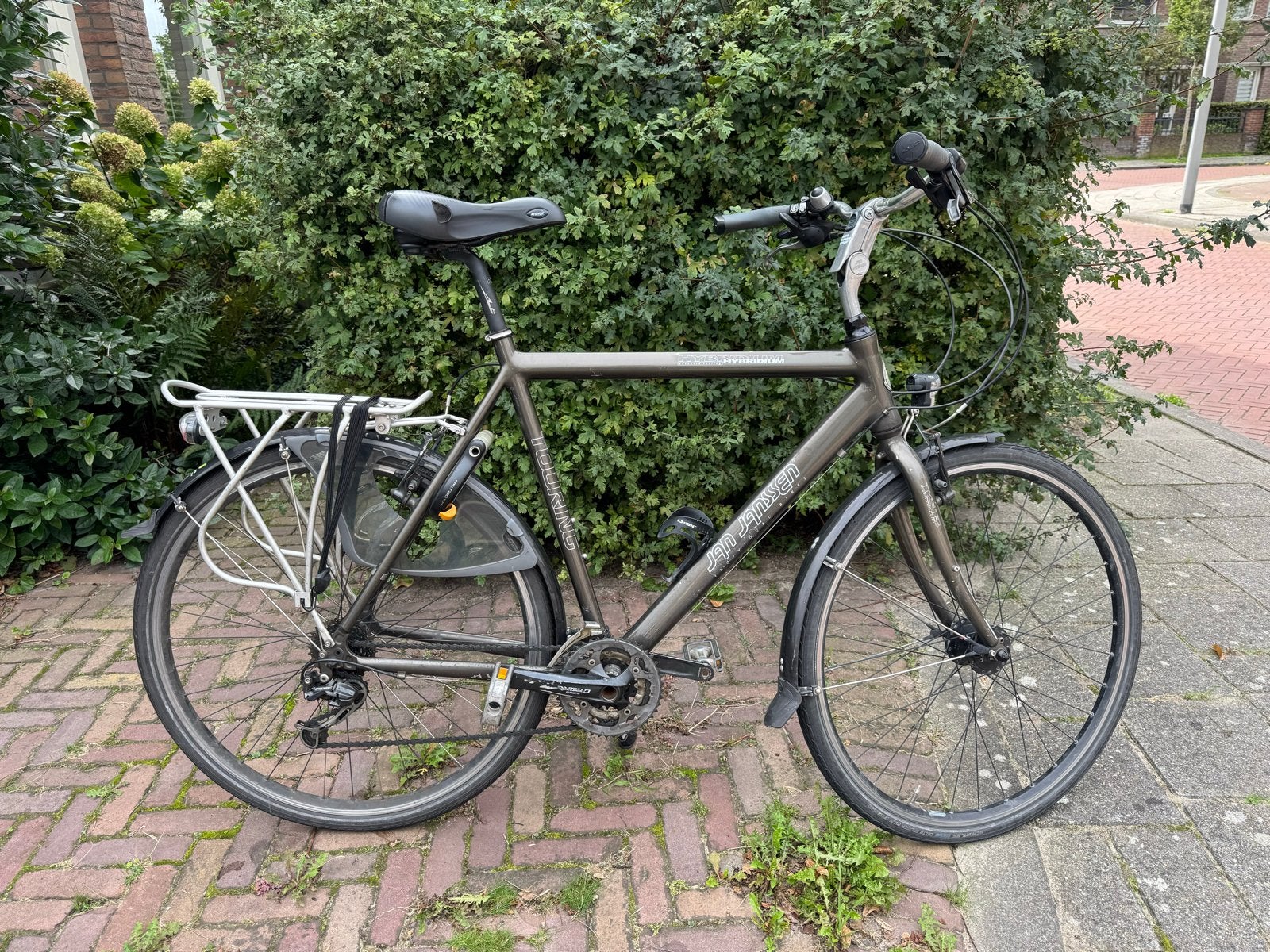Jan Janssen Hybridium Tourfiets - 61cm frame, Fietsen en Brommers, Gebruikt, Velgrem, Versnellingen, 61 tot 65 cm