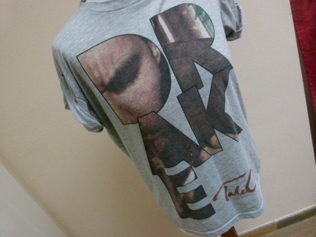 DRAKE, shirt top, maat M grijs met opdruk, rapper, Maat 38/40 (M), Drake, Ophalen of Verzenden, Zo goed als nieuw