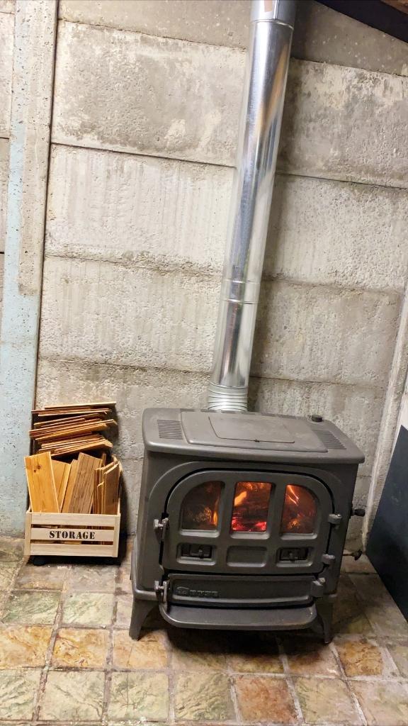 Verstelbare gietijzeren hout- en kolenkachel Dovre Focus ALL, Huis en Inrichting, Kachels, Zo goed als nieuw, Vrijstaand, Houtkachel
