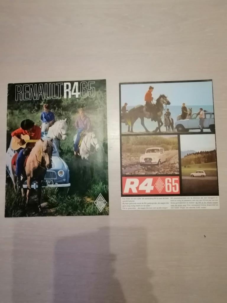 Folders renault 4, Ophalen of Verzenden, Zo goed als nieuw, Renault