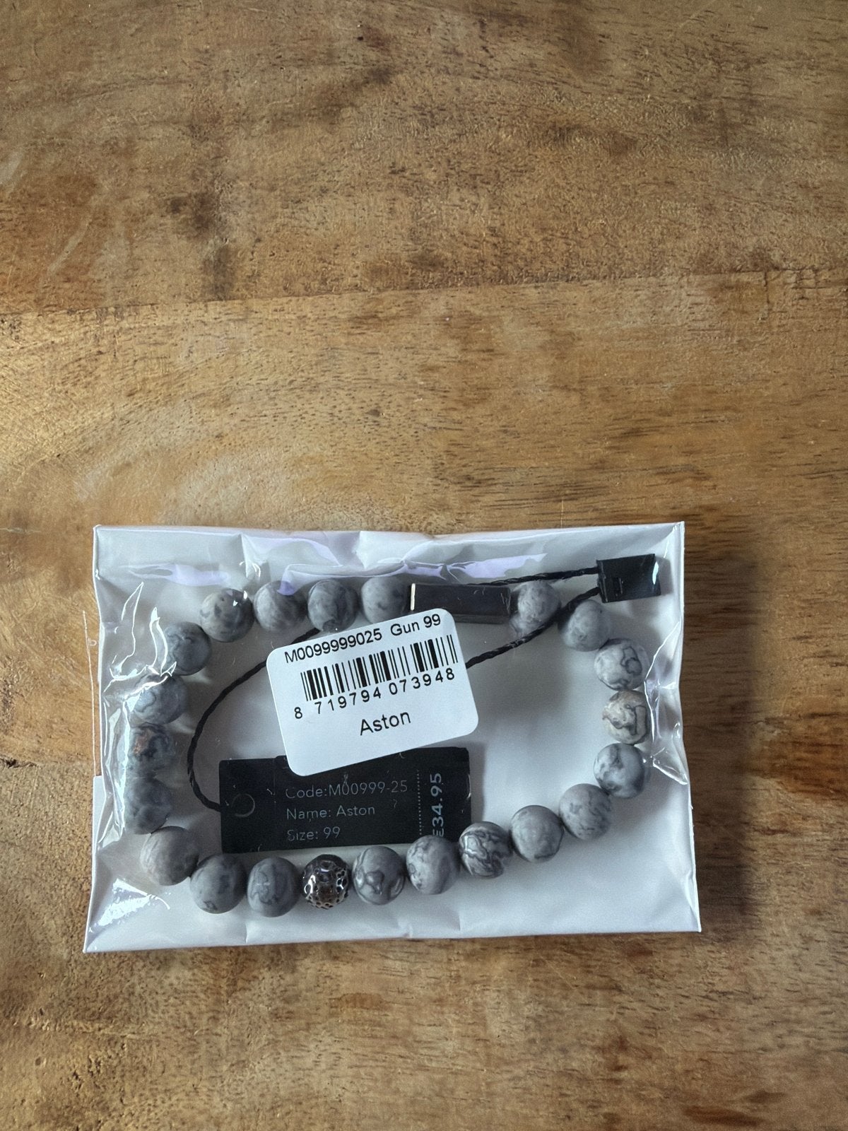 Ixxxi Aston Armband met Grijze Kralen, Sieraden, Tassen en Uiterlijk, Armbanden, Ophalen of Verzenden, Nieuw, Grijs, Overige materialen