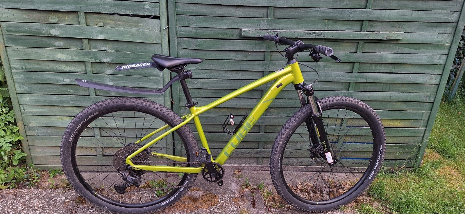 Cube AIM SLX Flashlime/Juniper, 45 tot 49 cm, Zo goed als nieuw, Schijfrem, Ophalen