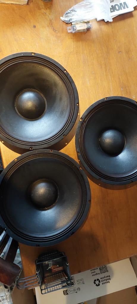 Speakers 3x dap audio 38cm, Ophalen, 120 watt of meer, Front, Rear of Stereo speakers, Overige merken