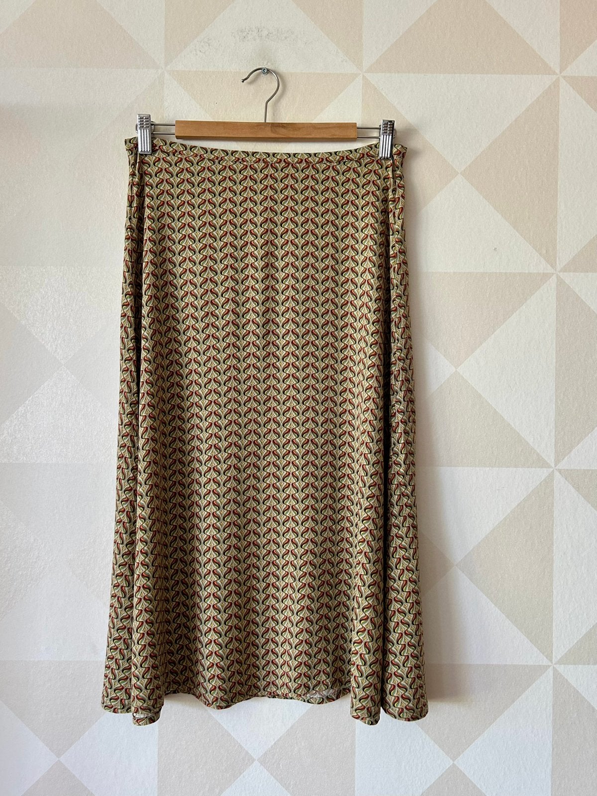 King Louie Juno Skirt midi rok retro groen S/36 zgan, Ophalen of Verzenden, Zo goed als nieuw, King Louie, Maat 36 (S)