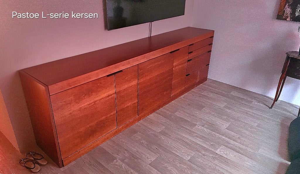 Pastoe L-serie Dressoir - kersen, Ophalen, Gebruikt, Met lade(s), 200 cm of meer