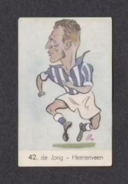 Voetbalplaatje De Jong Heerenveen 1949 (42)., Ophalen of Verzenden, Zo goed als nieuw