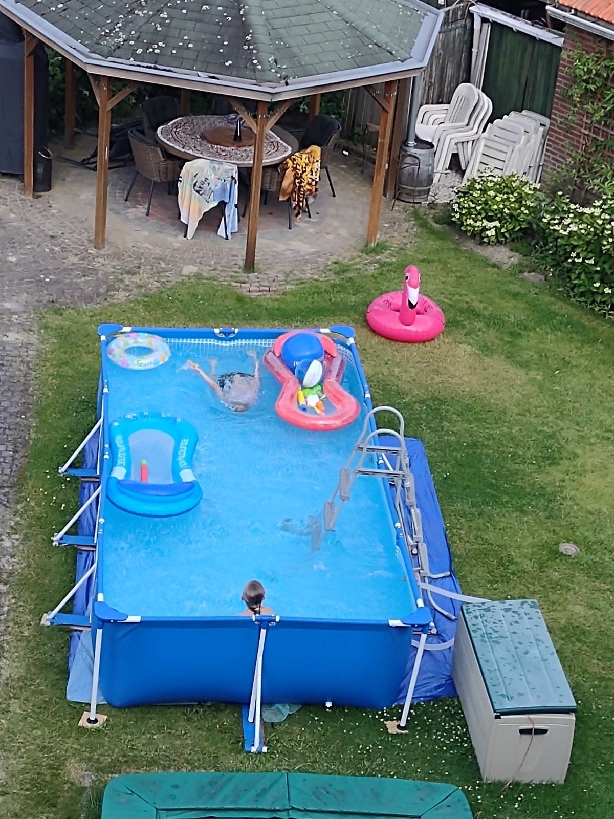 Opzetzwembad 450x220 cm - Ideaal voor de zomer!, Tuin en Terras, Ophalen, Gebruikt, Rechthoekig, Minder dan 80 cm