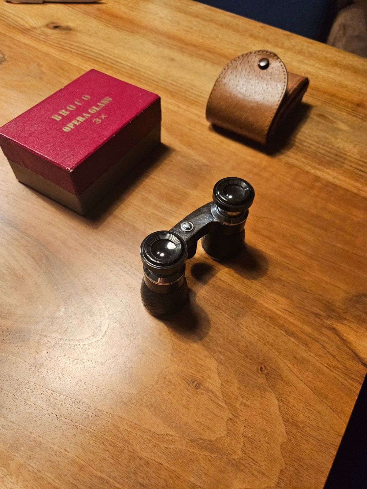 Vintage Broco Opera Glas 3x Verrekijker met Hoesje, Minder dan 8x, Overige typen, Ophalen of Verzenden, Zo goed als nieuw