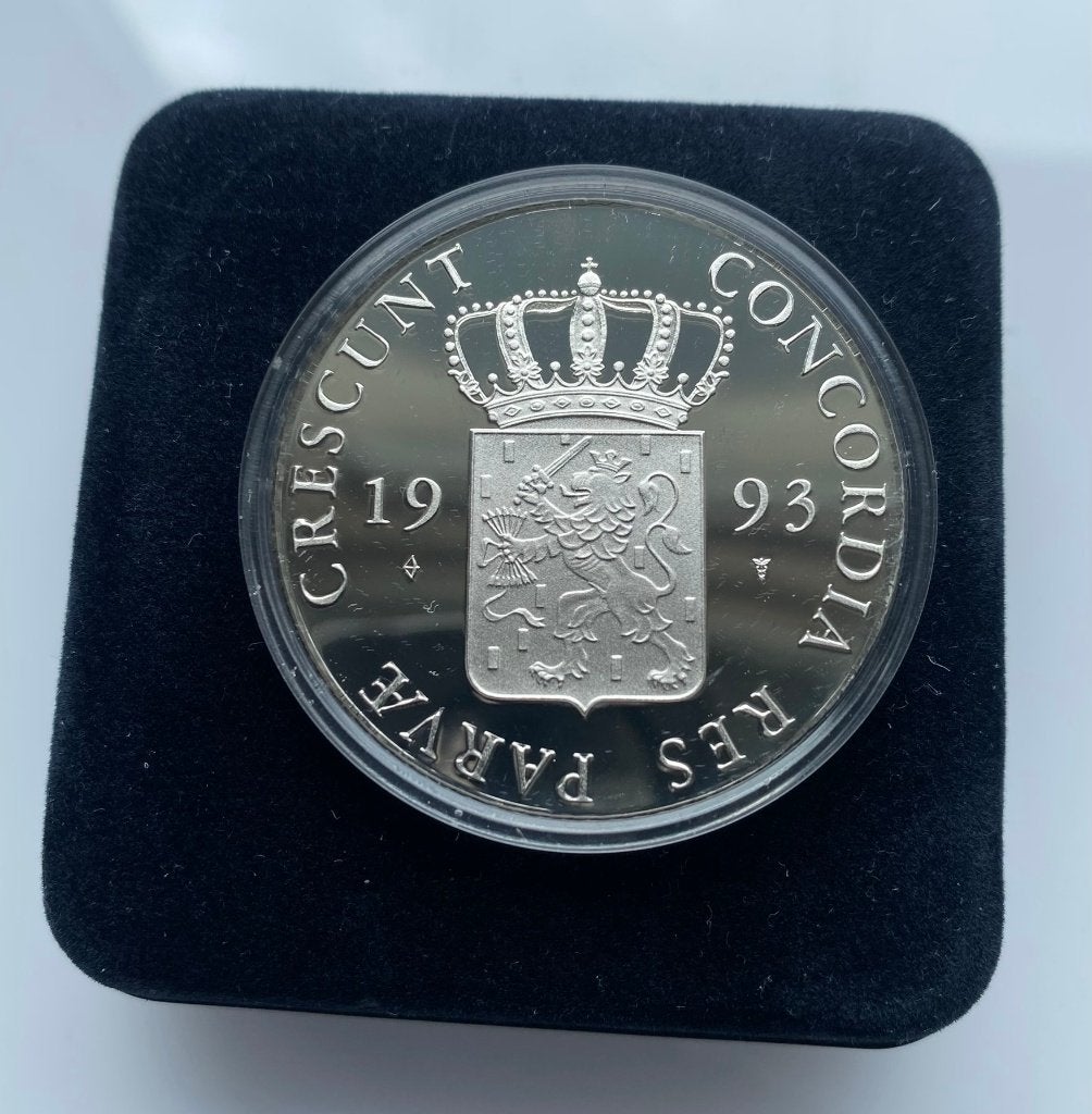 Nederland zilveren dukaat 1993 - naar dukaat 1816, Ophalen of Verzenden, Zilver