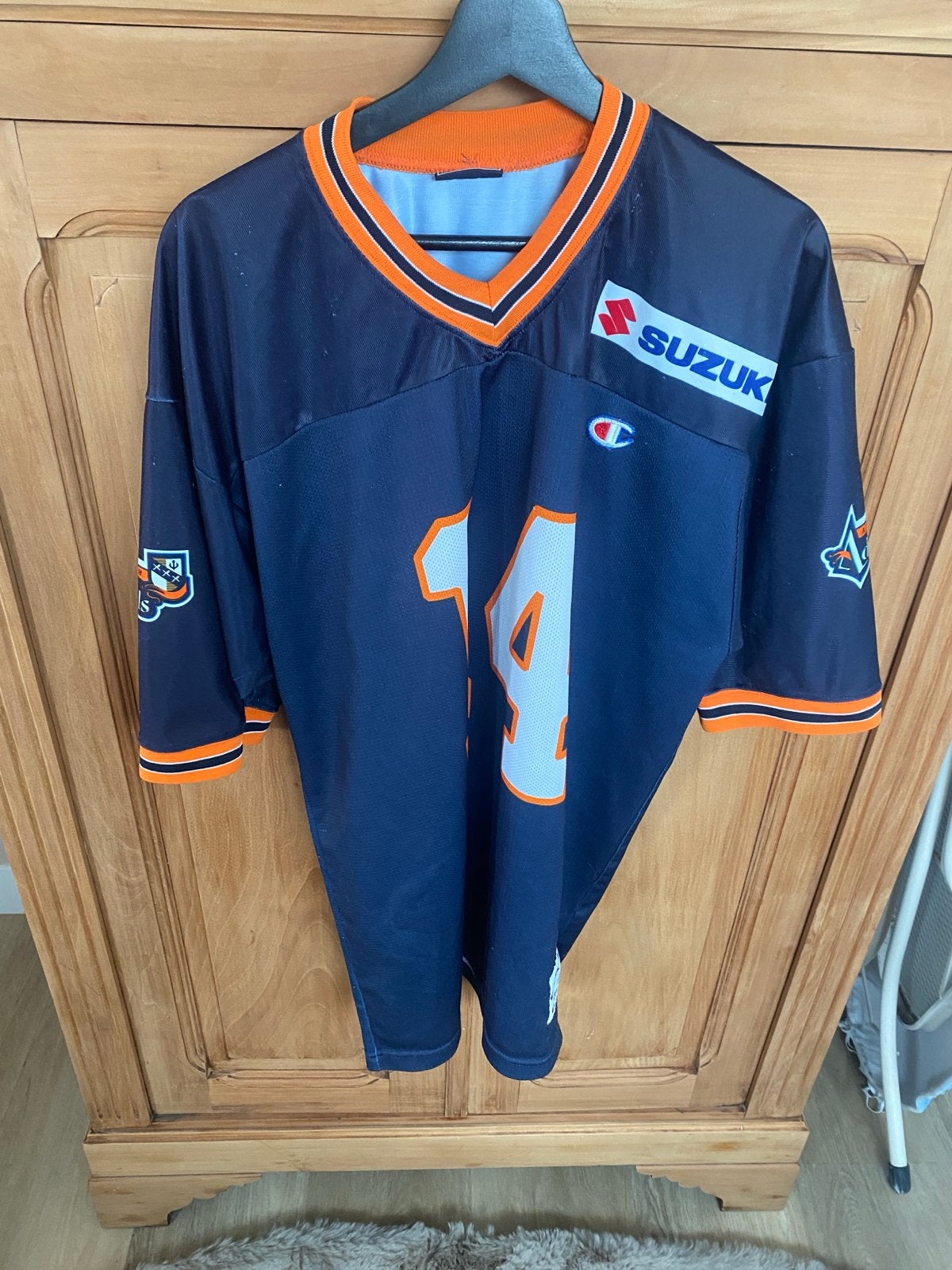 Amsterdam Admirals NFL Europe American Football Shirt, Maat 52/54 (L), Blauw, Overige typen, Ophalen of Verzenden