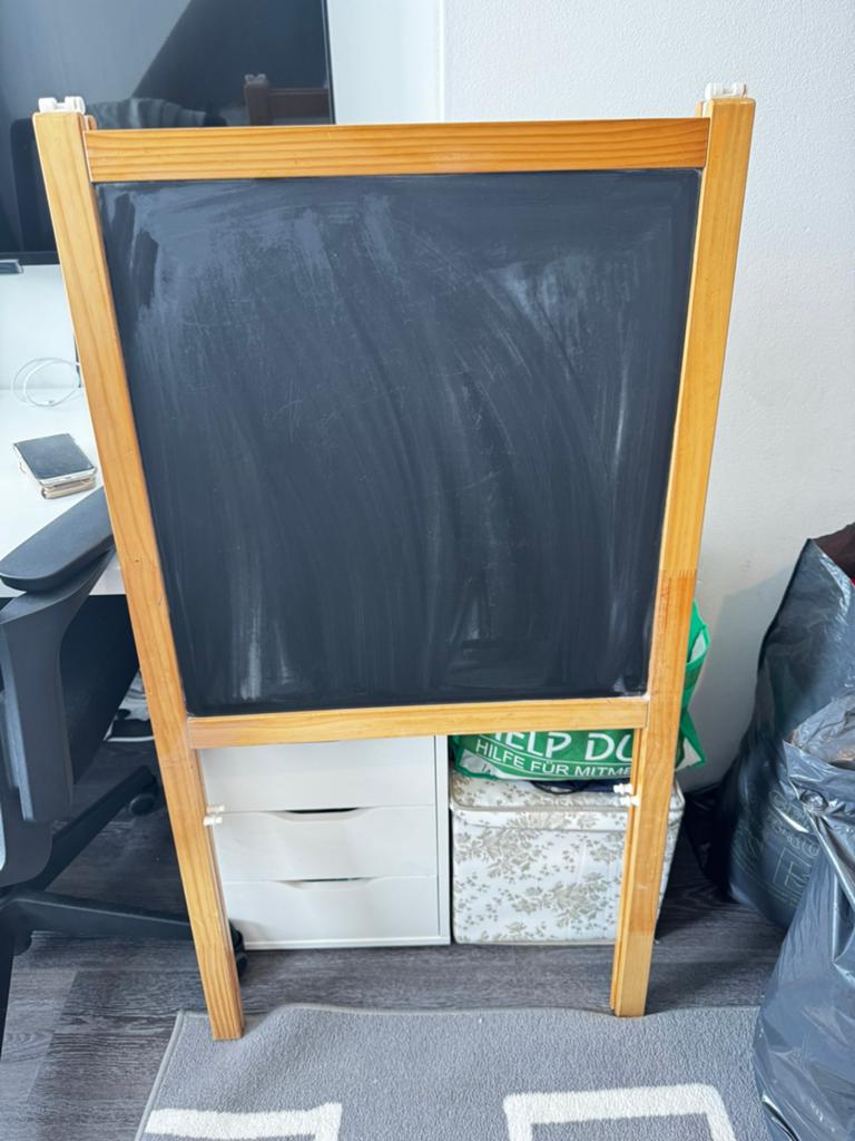 Houten krijtbord/Whitebord, Ophalen, Gebruikt, Krijtbord
