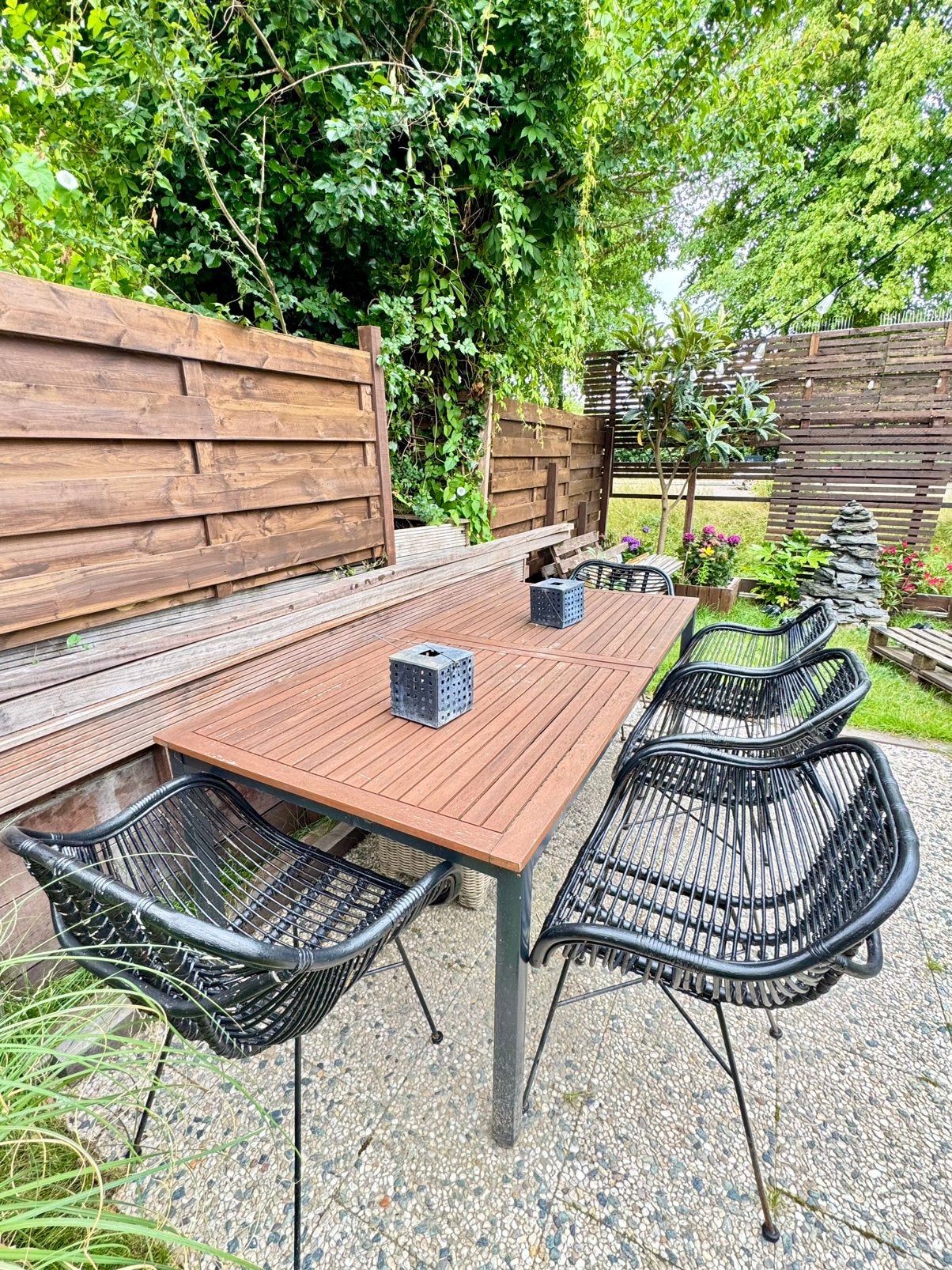 Eettafelstoelen Julan – rotan Leen Bakker, Tuin en Terras, Tuinsets en Loungesets, Zo goed als nieuw, Overige materialen, Stoel