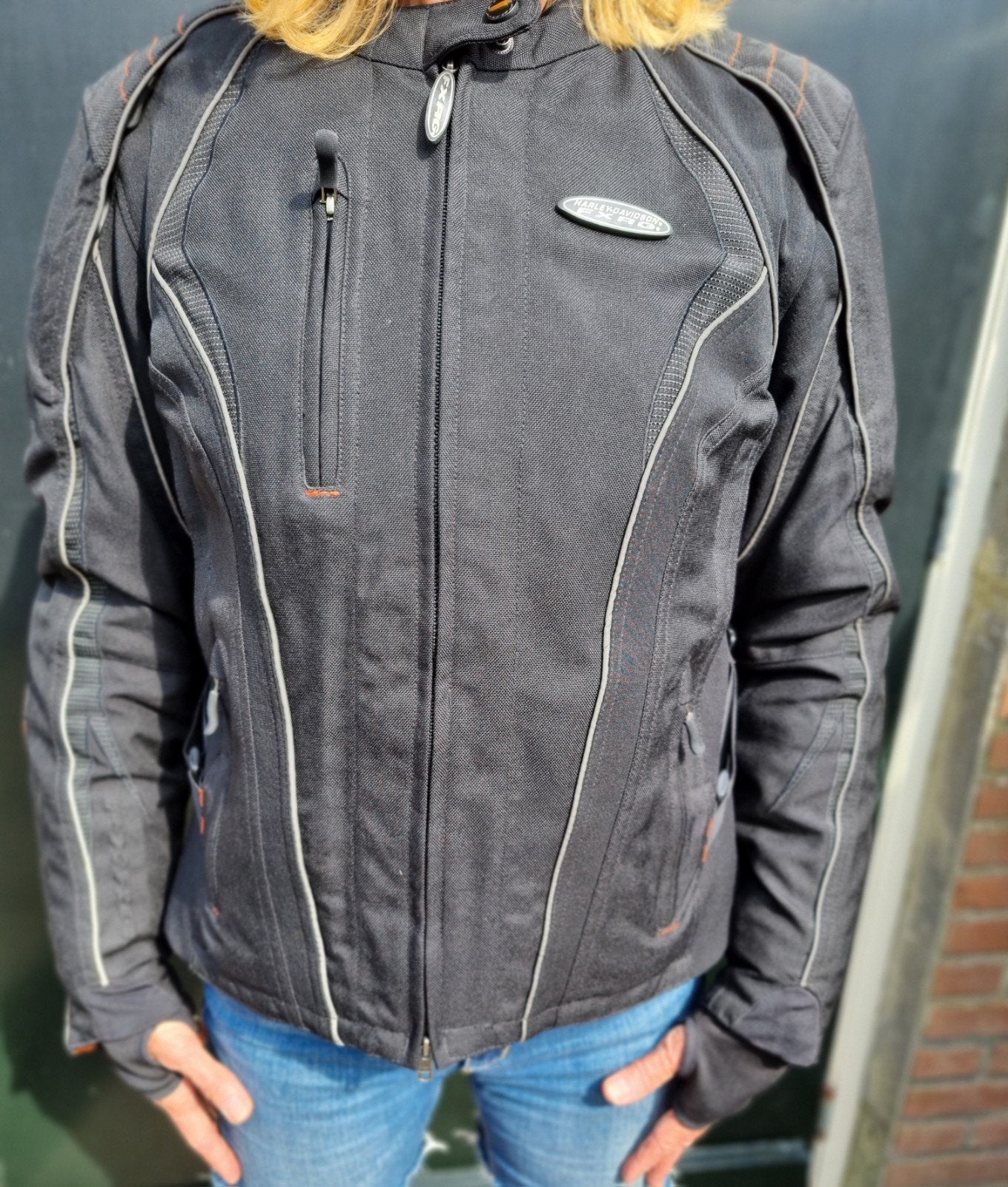 Harley-Davidson FXRG dames motorjas maat L, Jas | textiel, Harley Davidson. Origineel., Ophalen of Verzenden, Dames