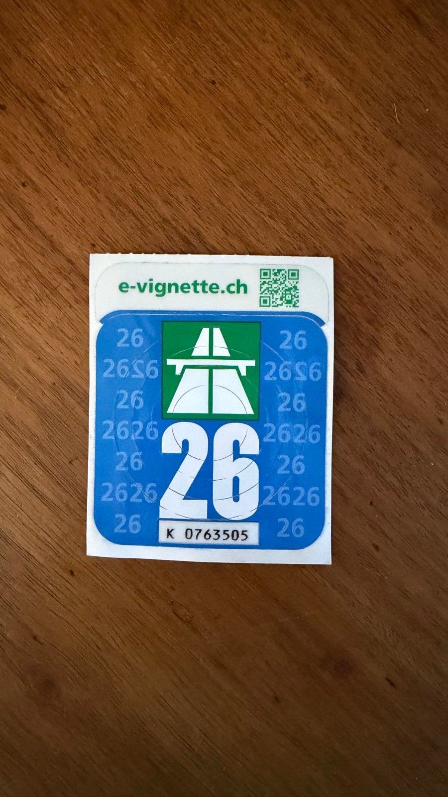 Zwitserland vignet nieuw, Tickets en Kaartjes, Autovignetten, Eén persoon