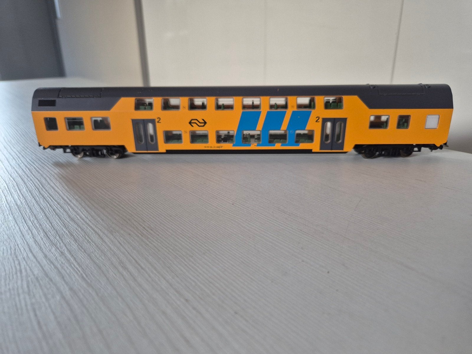 2 Piko H0 NS dubbeldek rijtuigen, Gebruikt, Gelijkstroom, Wagon, NS