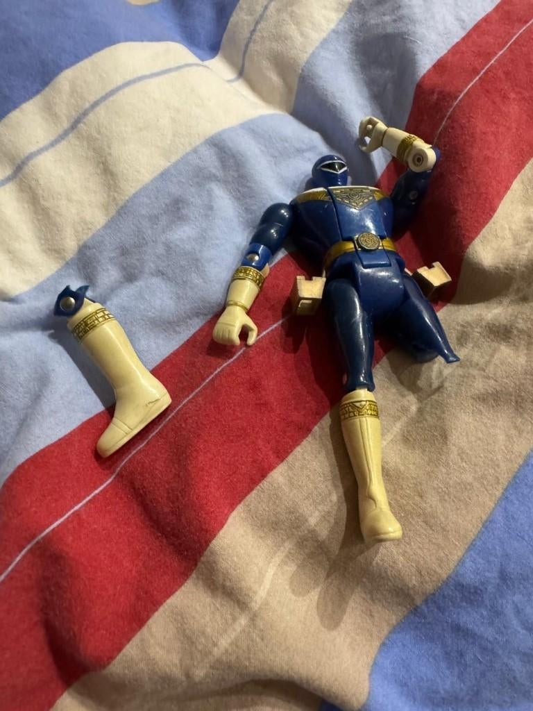 te koop power rangers zeo blue ranger rocky, Ophalen of Verzenden, Gebruikt