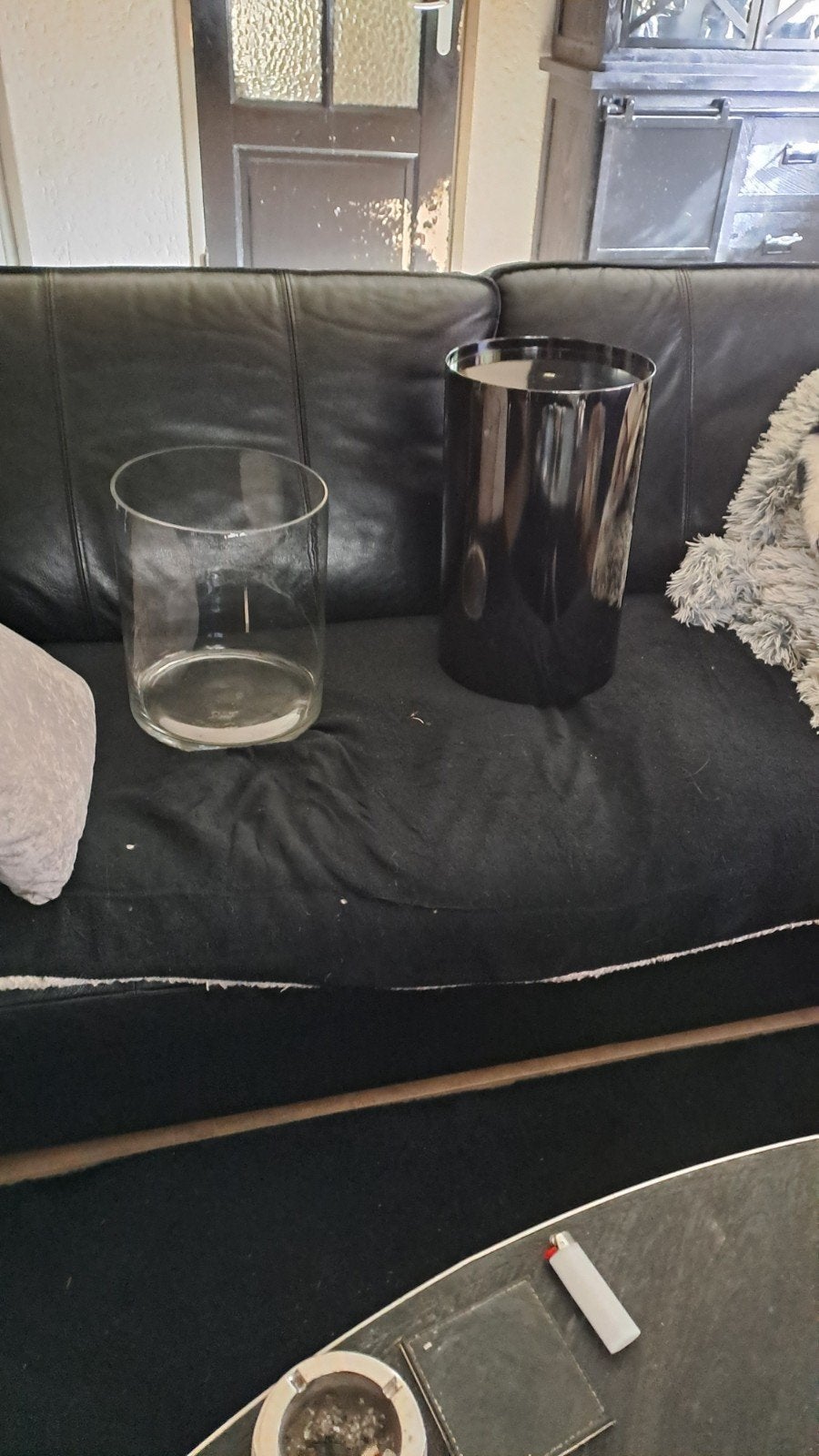 3 grote windlichten op zuil 180€, Ophalen, Zo goed als nieuw