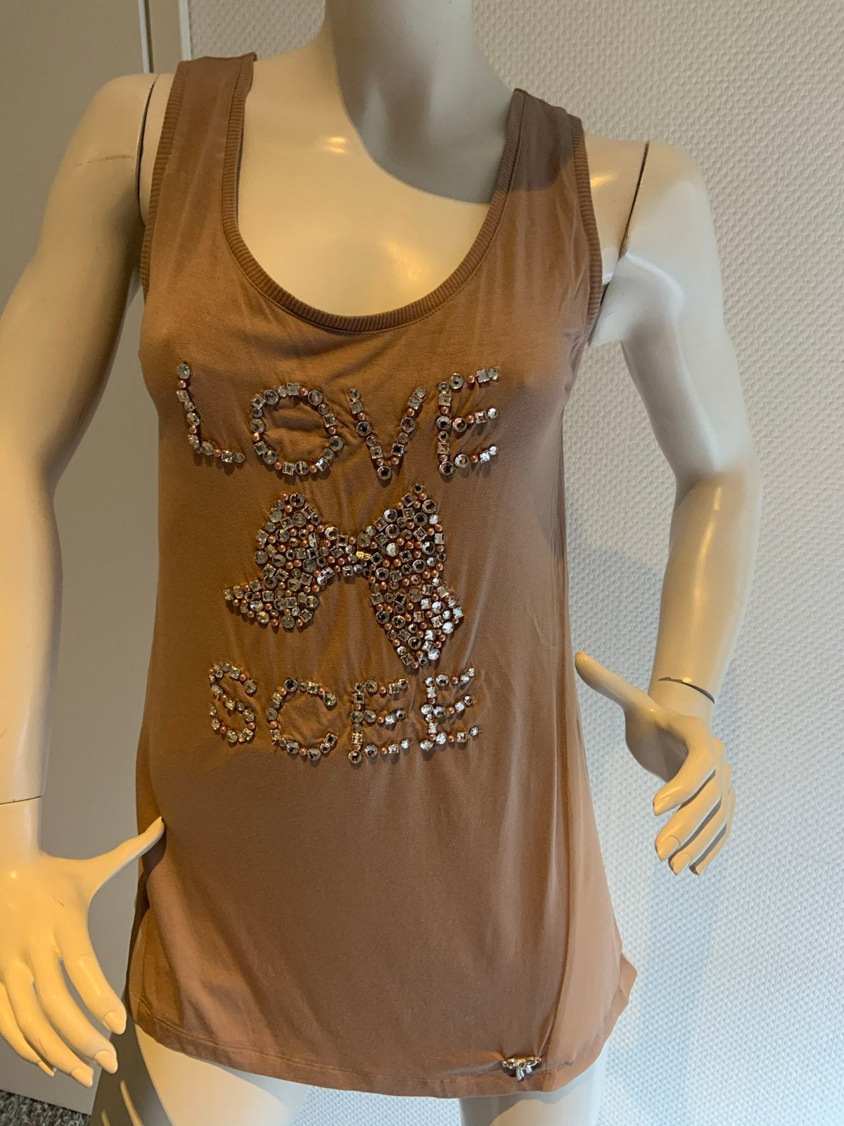Liu jo shirt met open rug maat it 42. M, Kleding | Dames, Maat 38/40 (M), Bruin, Ophalen of Verzenden, Zo goed als nieuw