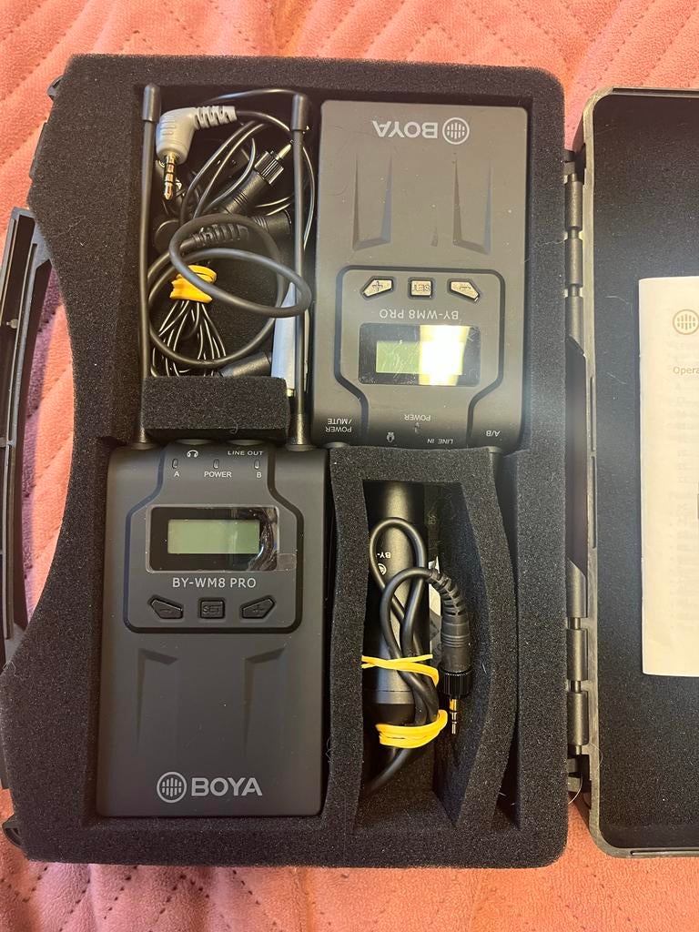 BOYA BY-WM8 Pro draadloze microfoonset, Ophalen of Verzenden, Zo goed als nieuw, Overige typen, Draadloos