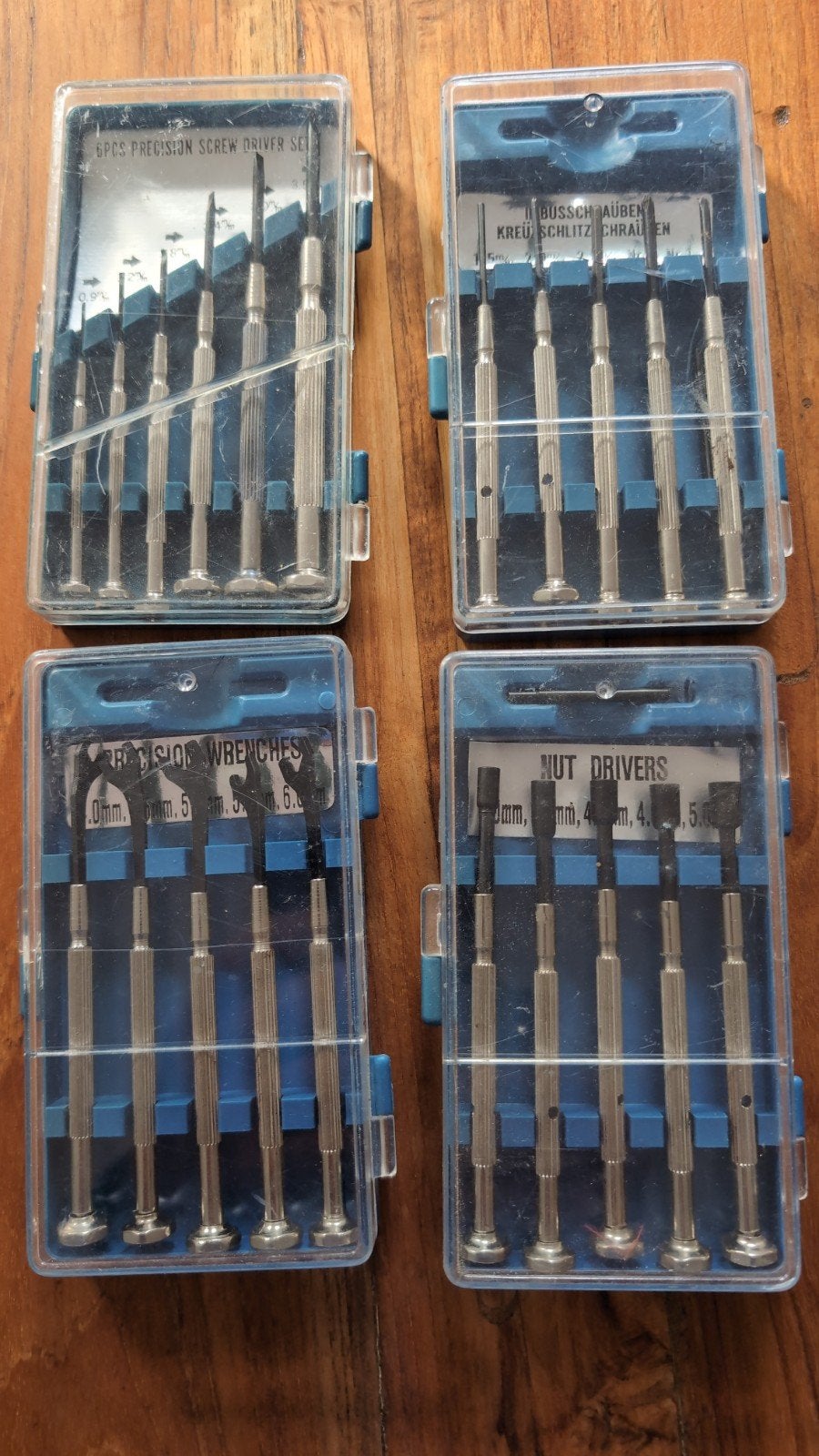 Precisie schroevendraaierset, moersleutels en moerdoppen, Ophalen