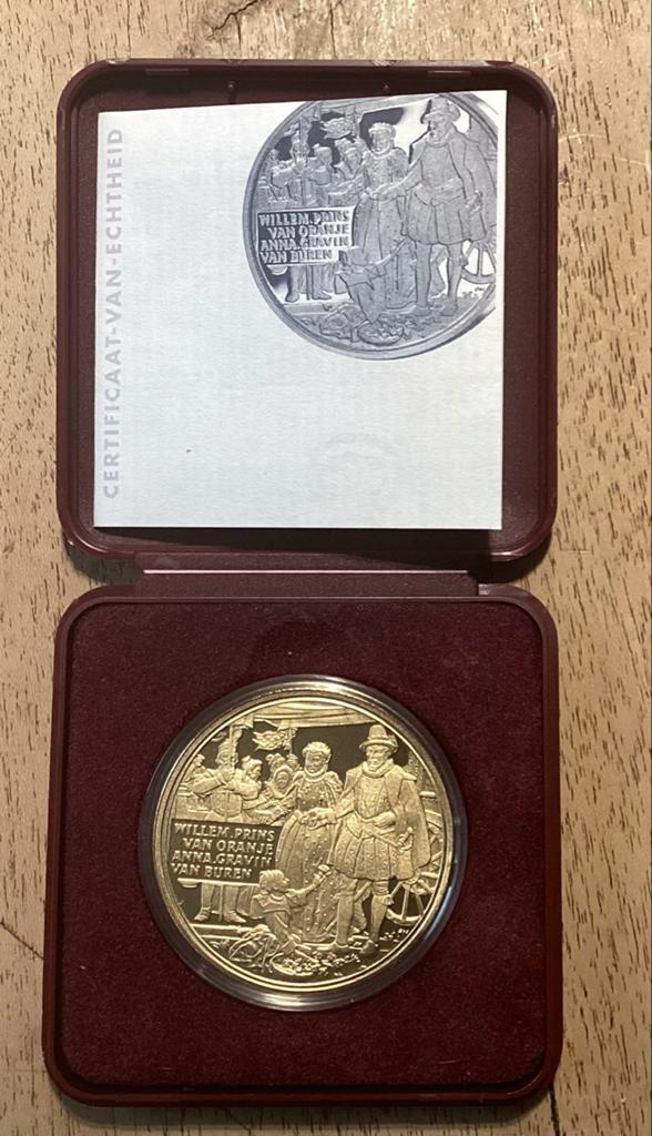 Vergulde herdenkingsmunt Willem van Oranje & Anna van Buren, Vóór koninkrijk, Zilver, Losse munt, Overige waardes