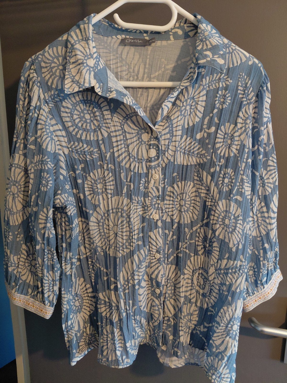 Super leuke blouse van GEISHA, maat XXL, Kleding | Dames, Geisha, Blauw, Maat 46/48 (XL) of groter, Ophalen of Verzenden