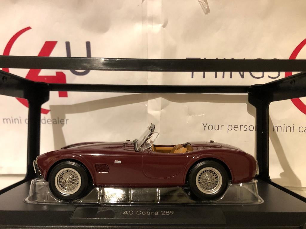 Norev 1:18 AC Cobra 289 1963 donker rood nieuw in verpakking, Ophalen of Verzenden, Nieuw, Auto, Norev