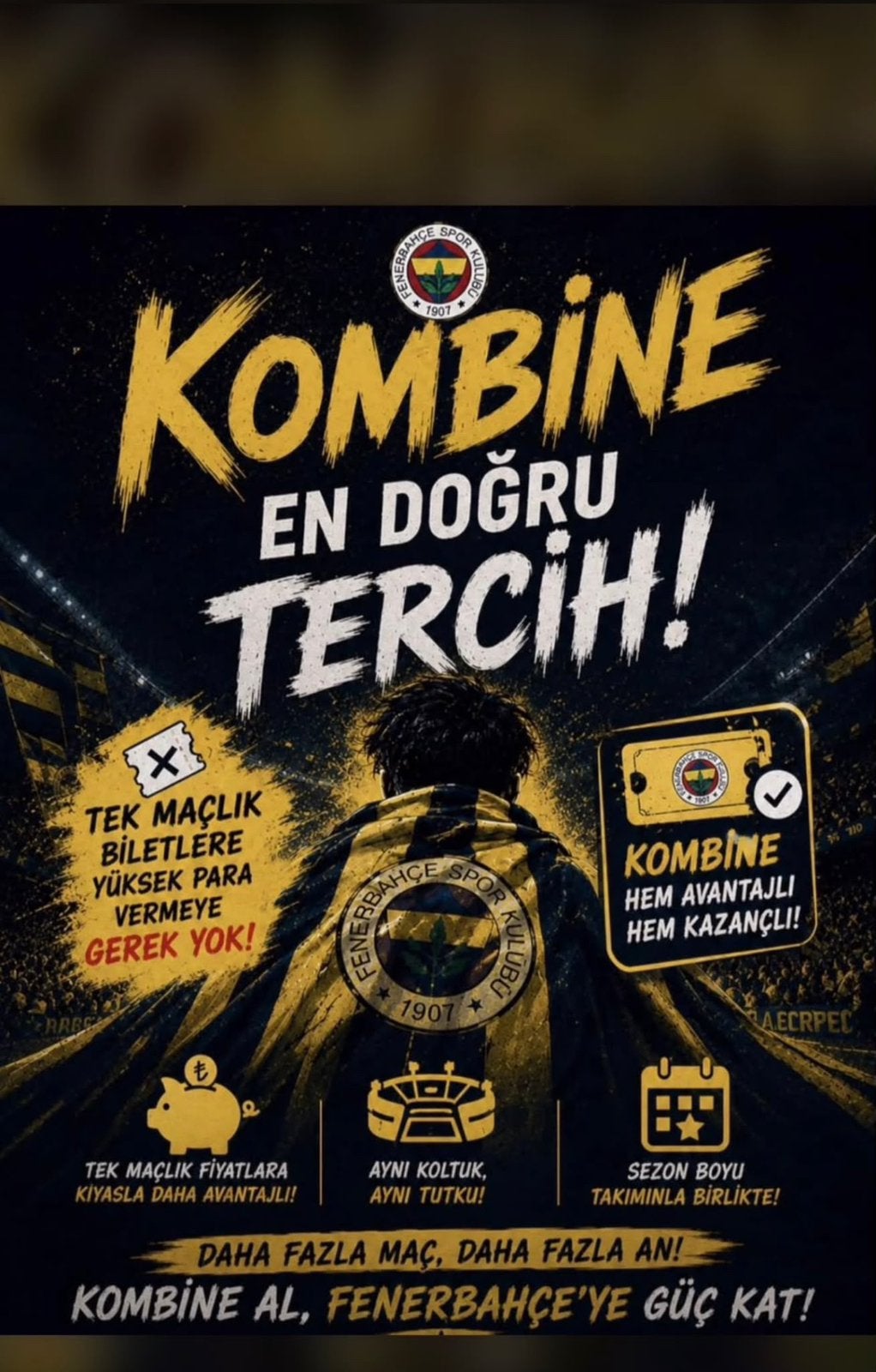 Fenerbahce yeni sezon kombine, Eén persoon