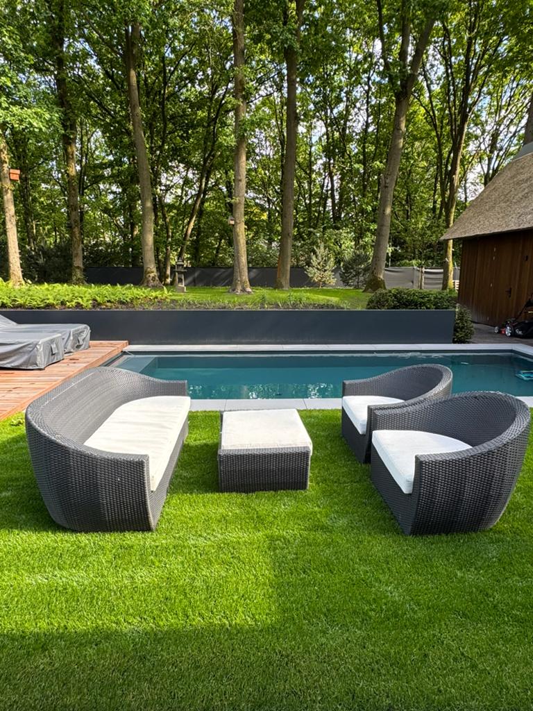 Luxe Loungeset - in goede staat, Tuin en Terras, Ophalen, 4 zitplaatsen, Loungeset, Wicker