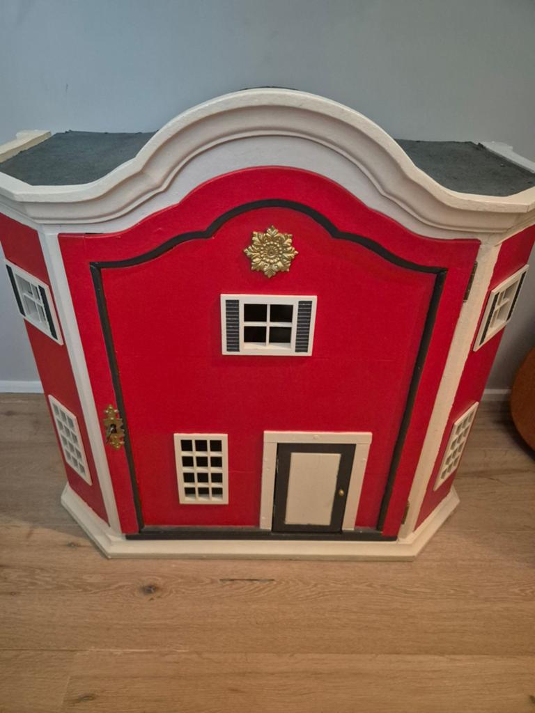Houten poppenhuis oud Hollands 55x37x73, Ophalen, Zo goed als nieuw, Poppenhuis