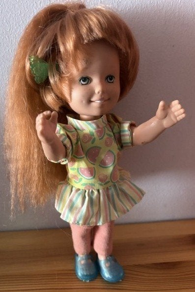 Vintage Playskool Dolly Surprise HollyDoll-growing hair-1987, Ophalen of Verzenden, Zo goed als nieuw, Pop