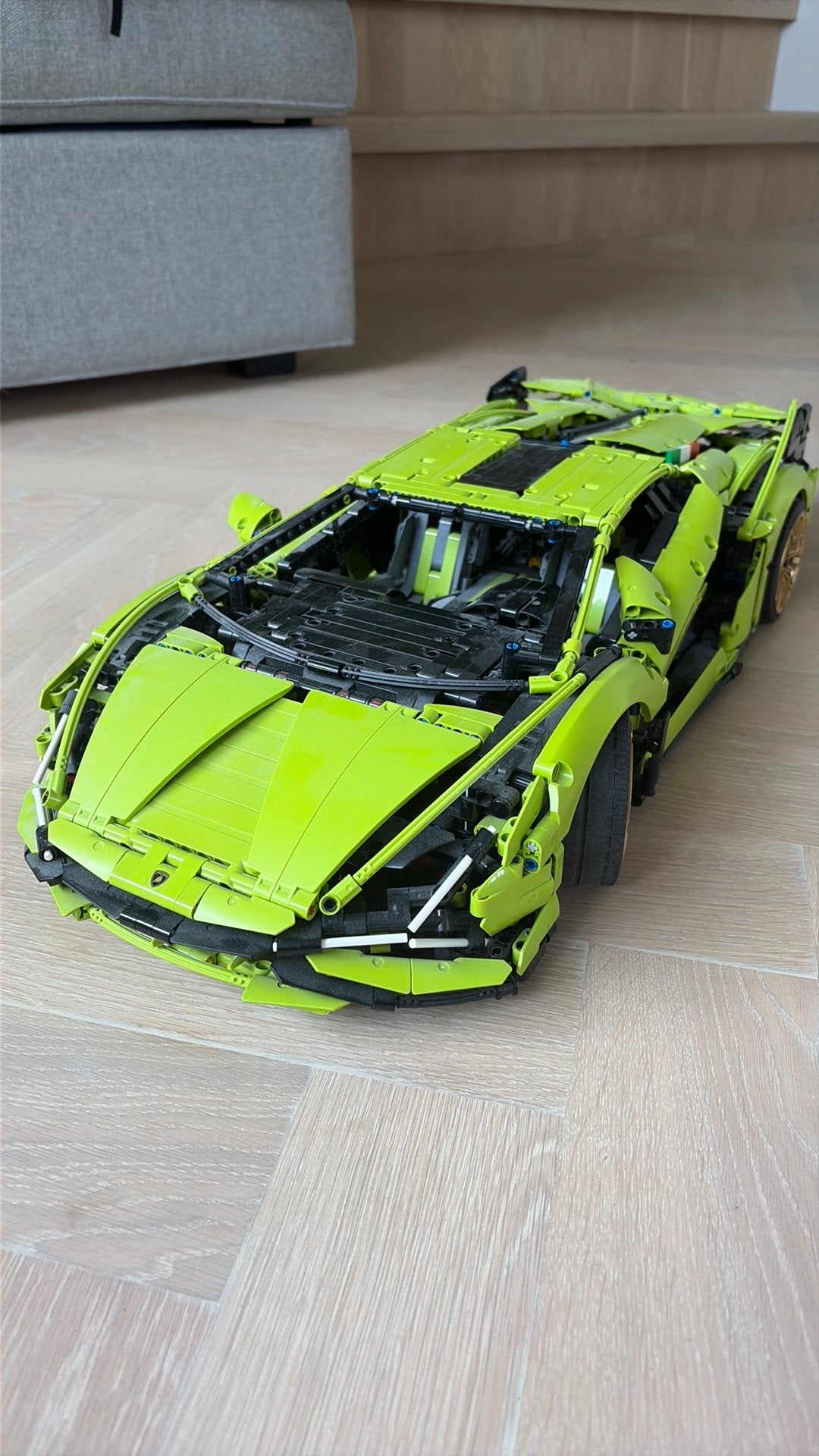 Groene lambo auto lego met doos, Ophalen of Verzenden