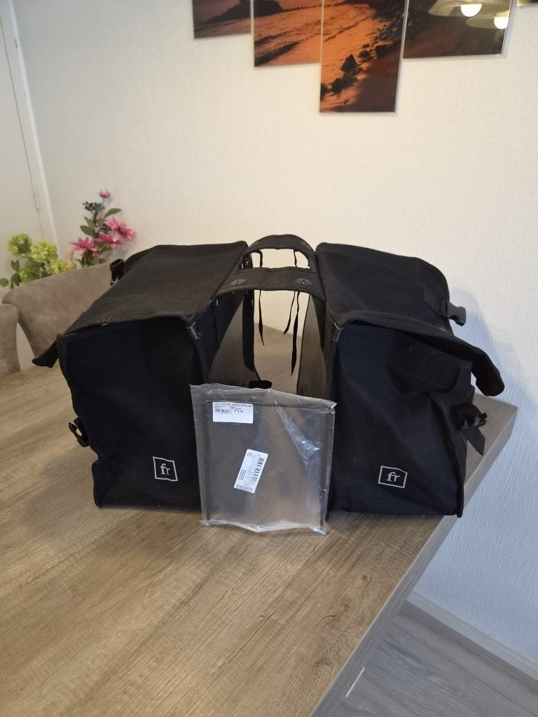 Fastrider Canvas dubbele fietstas - 65L - Zwart, Ophalen of Verzenden, Zo goed als nieuw, FastRider