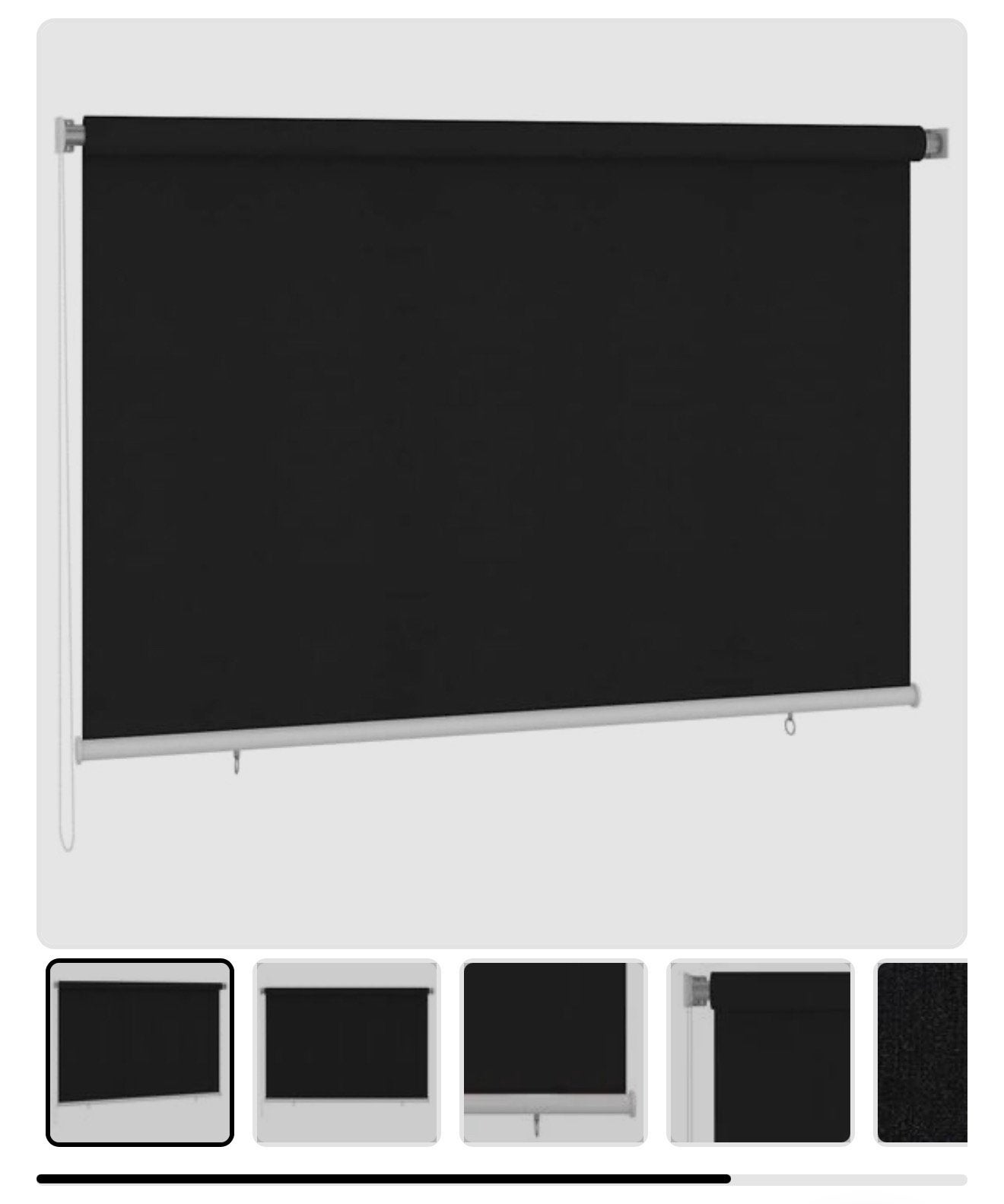 Rolgordijn buiten zwart 2x, Ophalen, Overige kleuren, 100 tot 150 cm, Nieuw