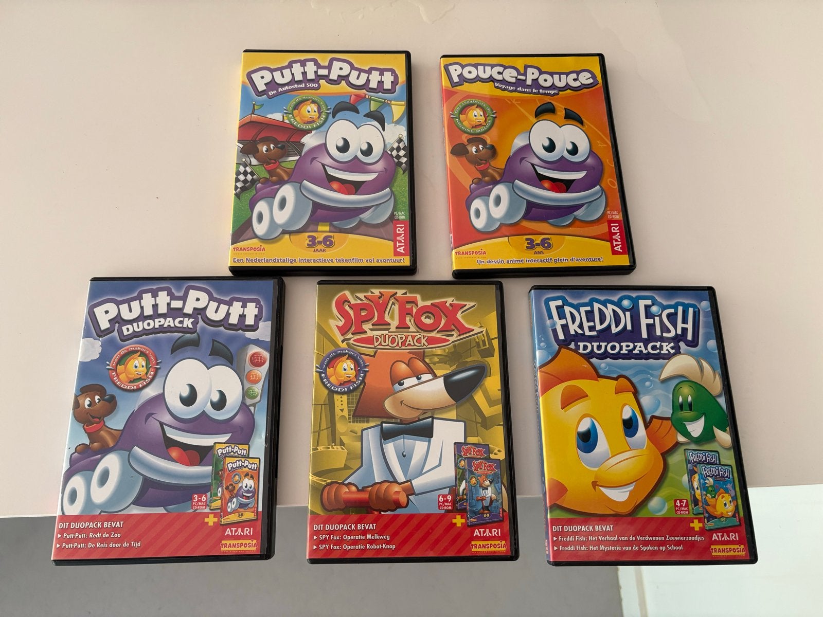 5x Putt-Putt, Freddi Fish, Spy Fox PC/MAC Spellen Humongous, Avontuur en Actie, Gebruikt, 1 speler, Ophalen of Verzenden