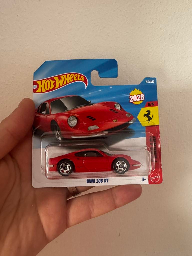 Hot Wheels Ferrari Dino 206 GT, Hobby en Vrije tijd, Modelauto's | Overige schalen, Ophalen of Verzenden, Zo goed als nieuw, Auto