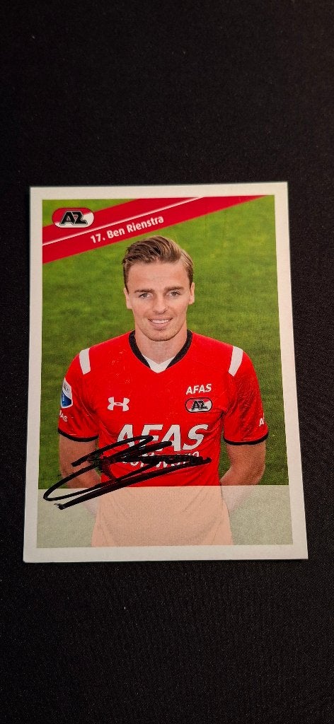 Spelerskaart met handtekening; Ben Rienstra # AZ Heracles, Ophalen of Verzenden, Nieuw, AZ, Spelerskaart