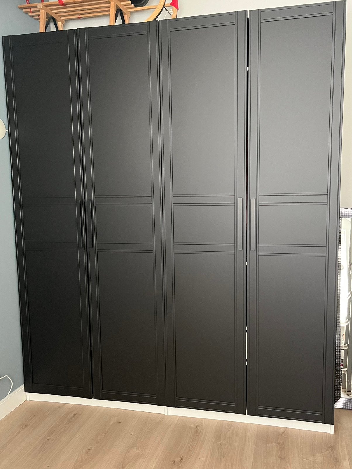 4 Ikea Pax deuren met handgrepen Flisberget antraciet 229x50, Ophalen, Overige materialen, 200 cm of meer, 50 tot 100 cm
