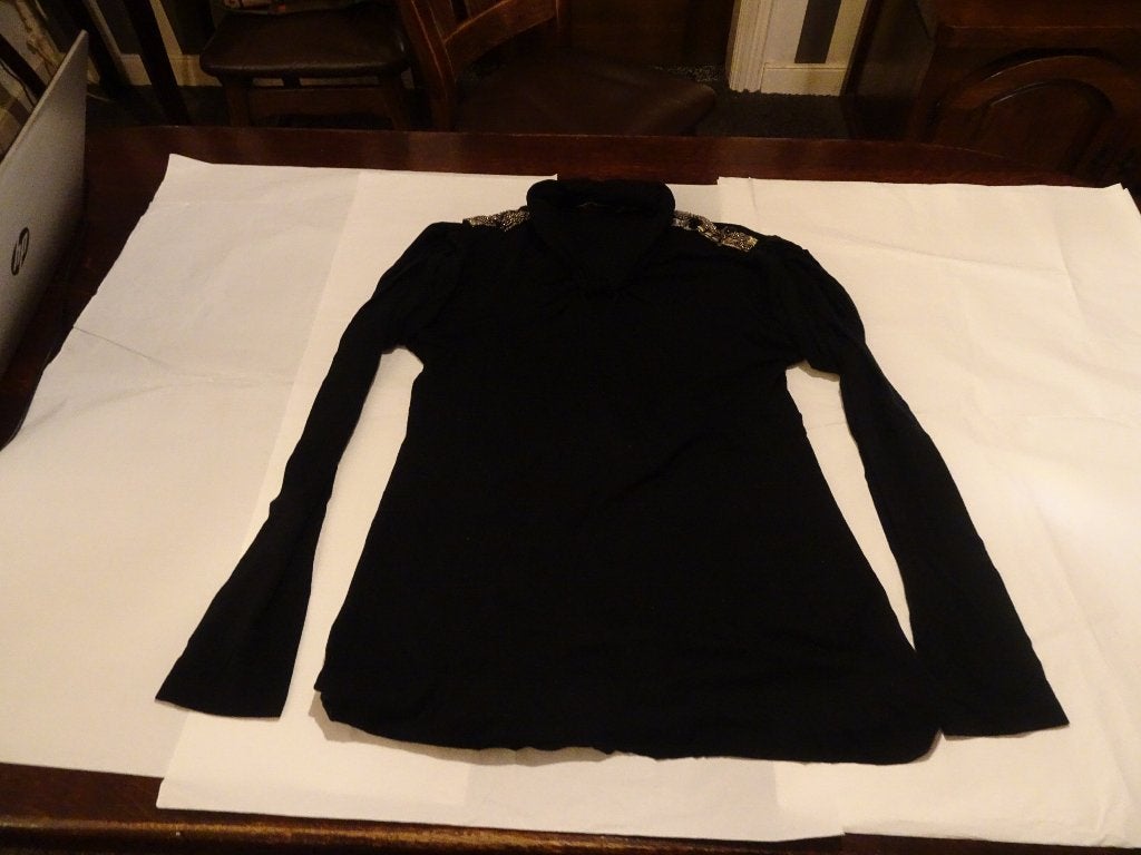 SUPERTRASH zwarte tuniek met steentjes afgezet op schouders, Kleding | Dames, Tops, Supertrash, Verzenden, Zwart, Maat 42/44 (L)
