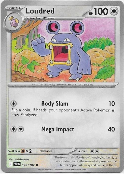 Paradox Rift,  Loudred [common] 149/182, Verzenden, Nieuw, Losse kaart