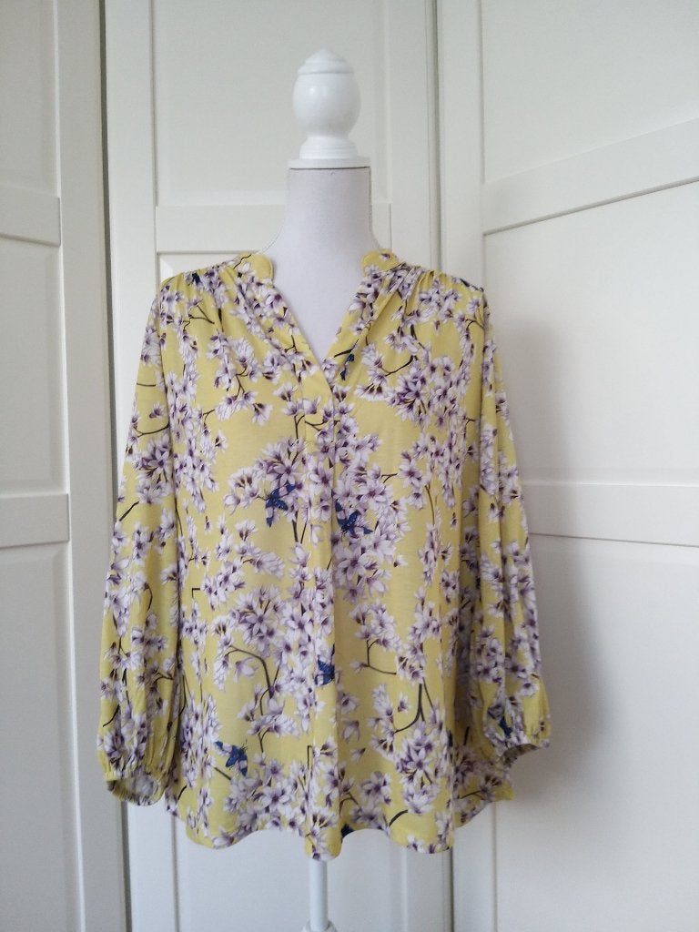 Anna Glover for H&M gele tuniek longsleeve top L,valt als XL, H&M, Geel, Maat 42/44 (L), Ophalen of Verzenden