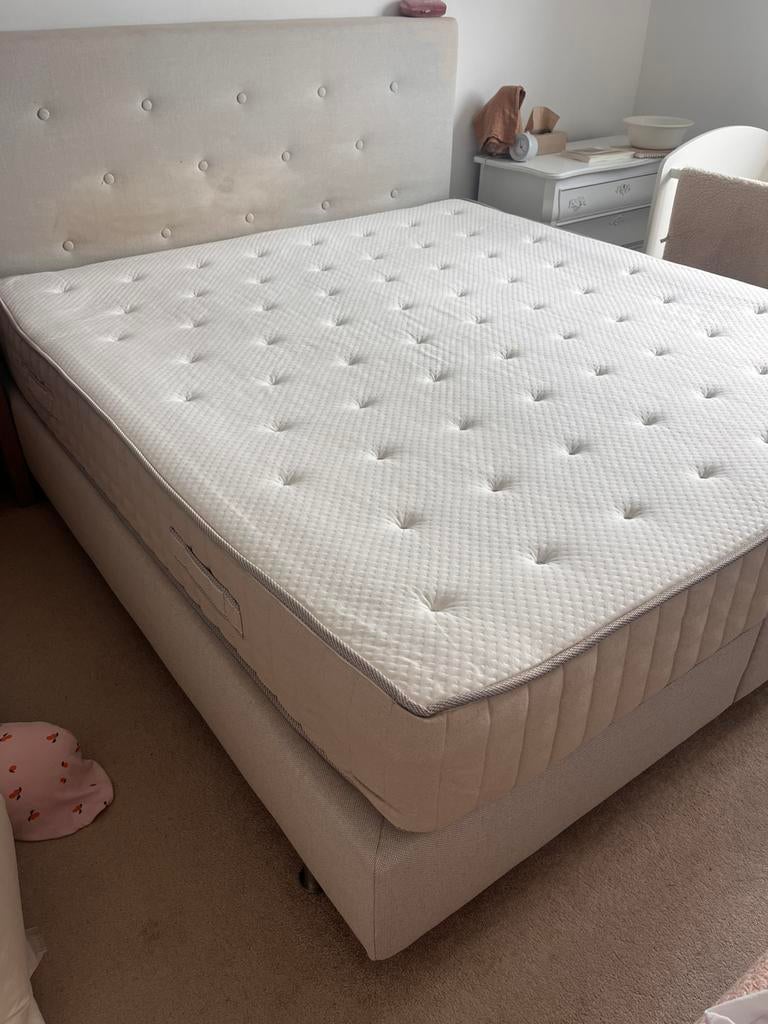 Natuurlijk matras met boxspring, Ophalen, Zo goed als nieuw, Tweepersoons, 180 cm