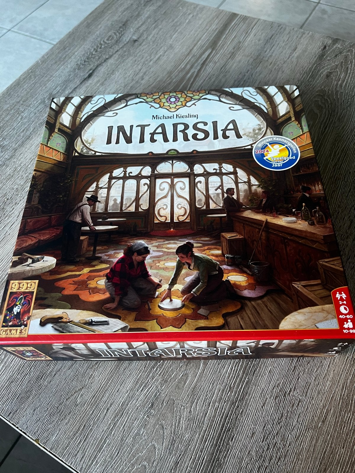 Intarsia bordspel - Zo goed als nieuw, slechts 1x gespeeld, Hobby en Vrije tijd, Drie of vier spelers, Ophalen of Verzenden, Zo goed als nieuw