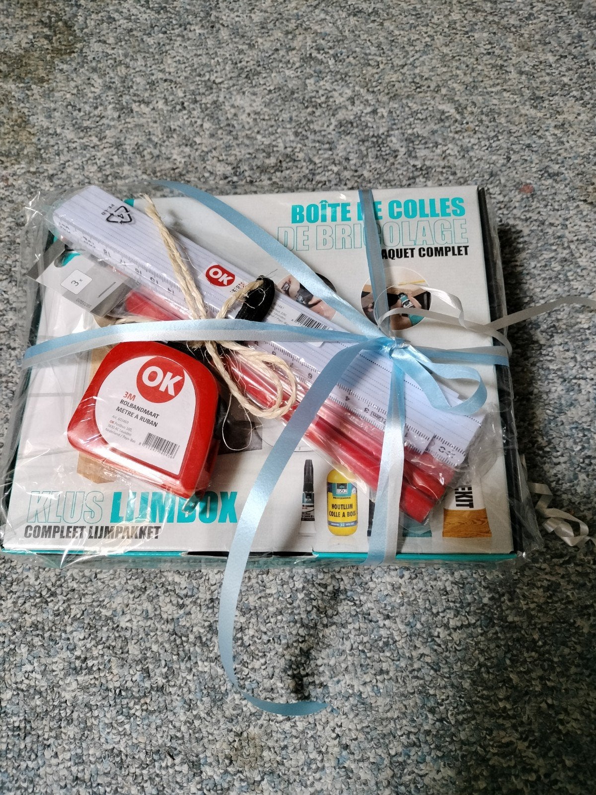 Vaderdag tip Kluspakket: Lijmdoos met meetgereedschap, Ophalen of Verzenden, Nieuw