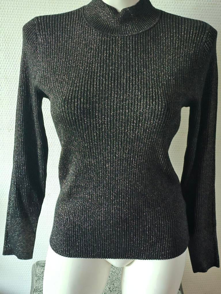 Red Button dames Geribbelde Coltrui met Glitters - Maat M, Maat 38/40 (M), Zwart, Ophalen of Verzenden, Zo goed als nieuw